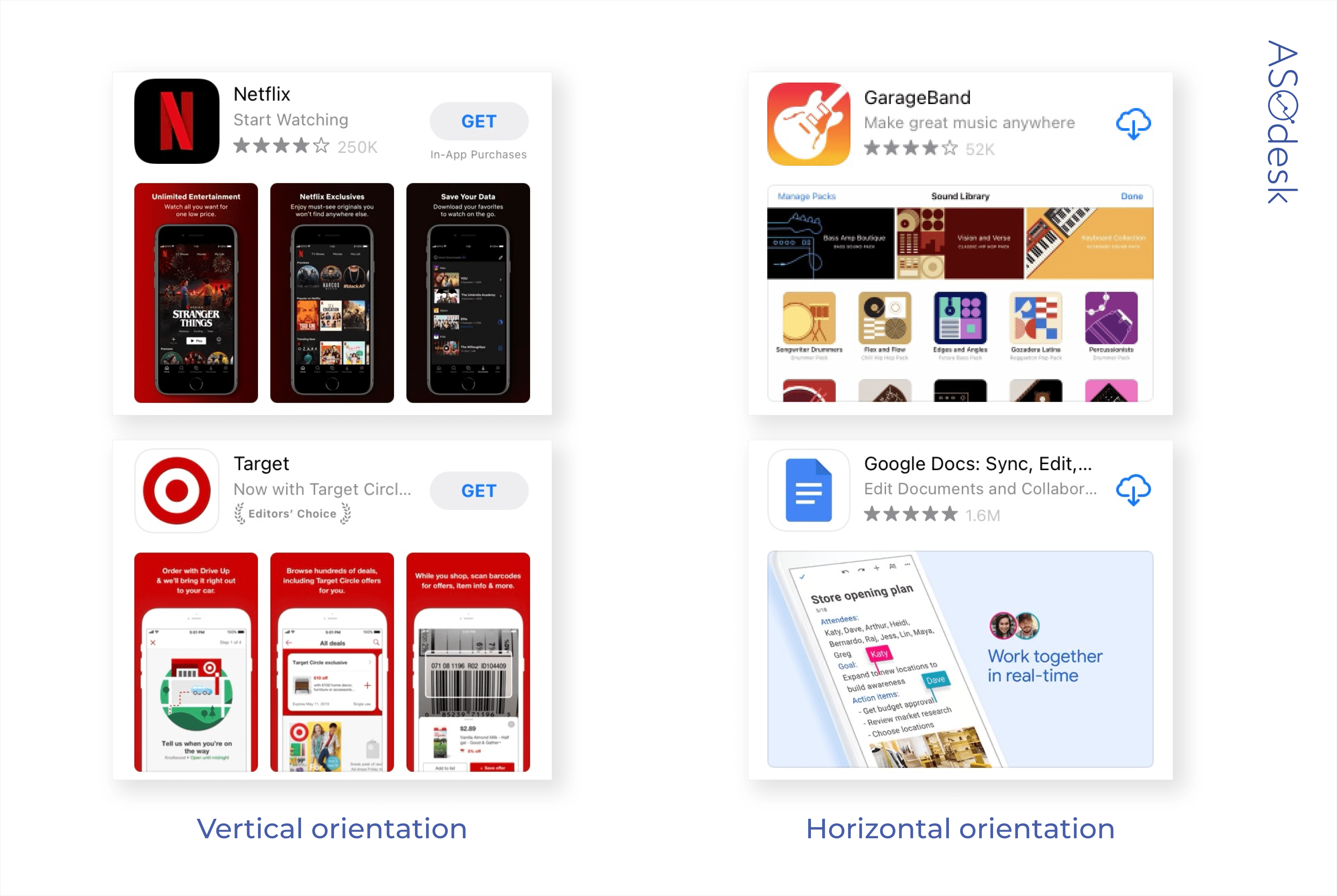 Different orientation of screenshots in the App Store