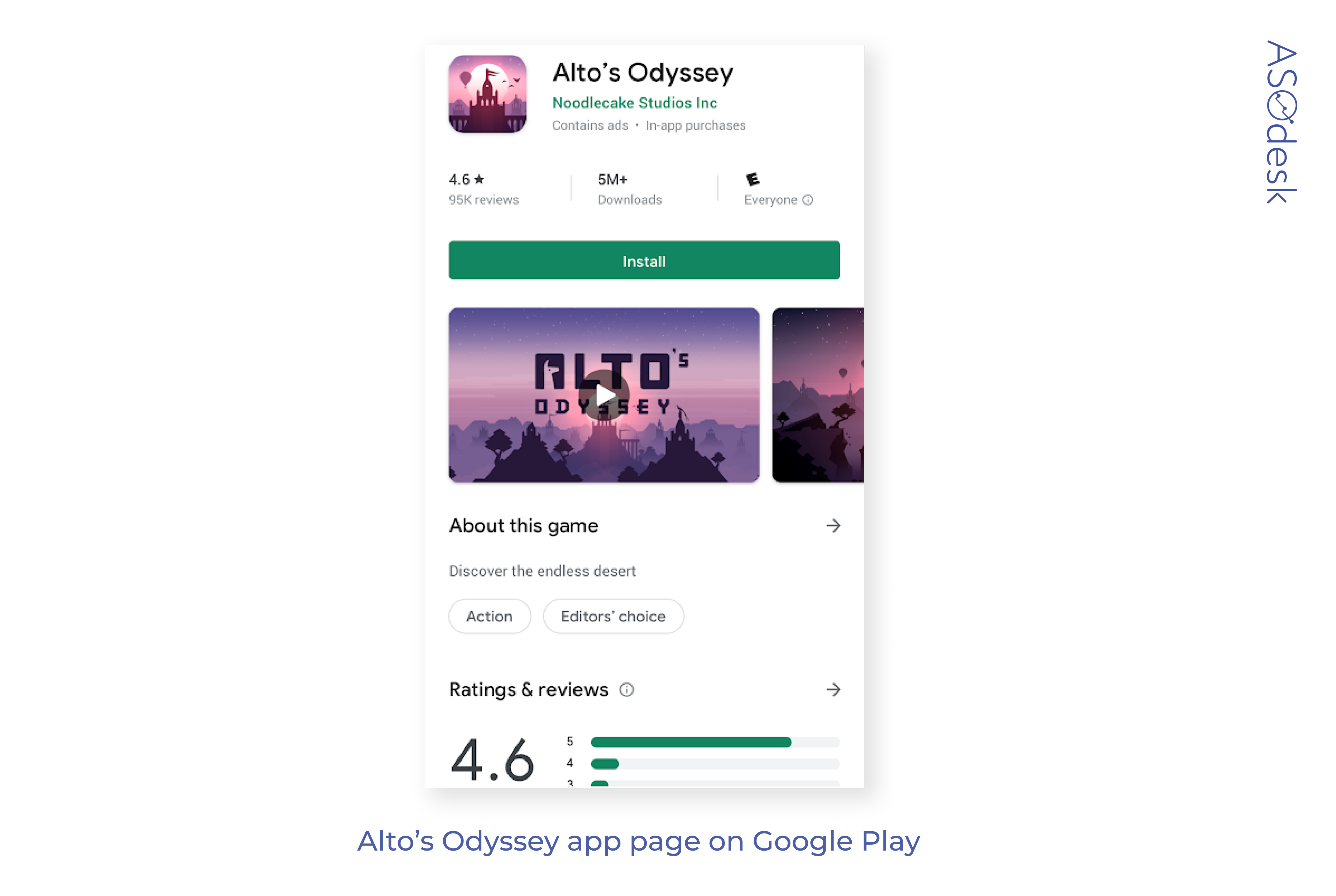 The app page example on Google Play