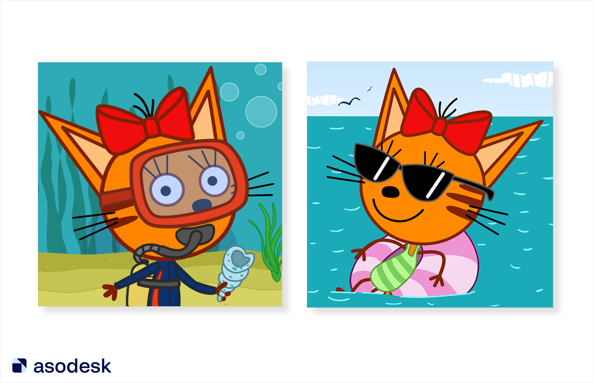 Three cats app icons 