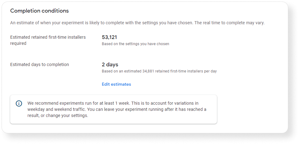 You can add specific details to your Google Play Experiment tool