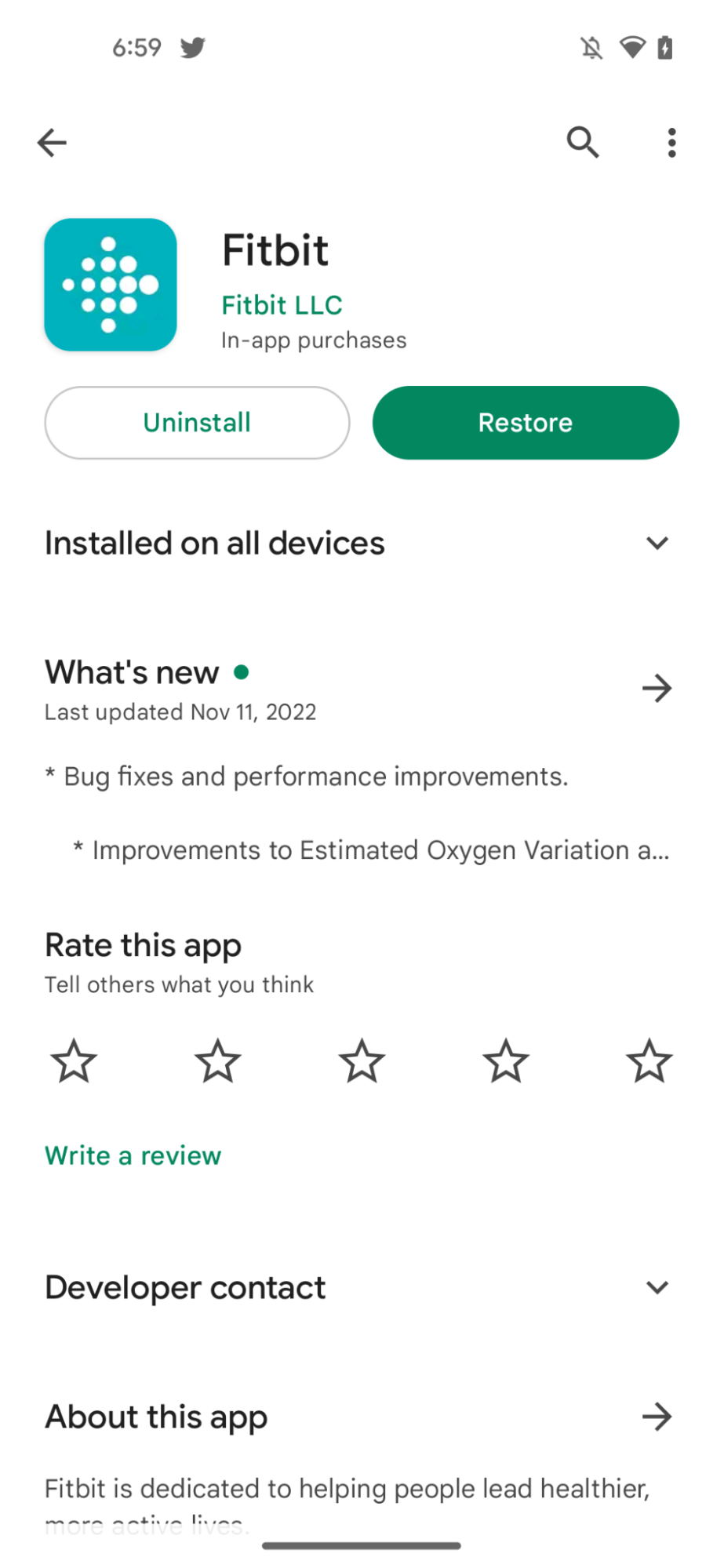 Restore apps on Google Play