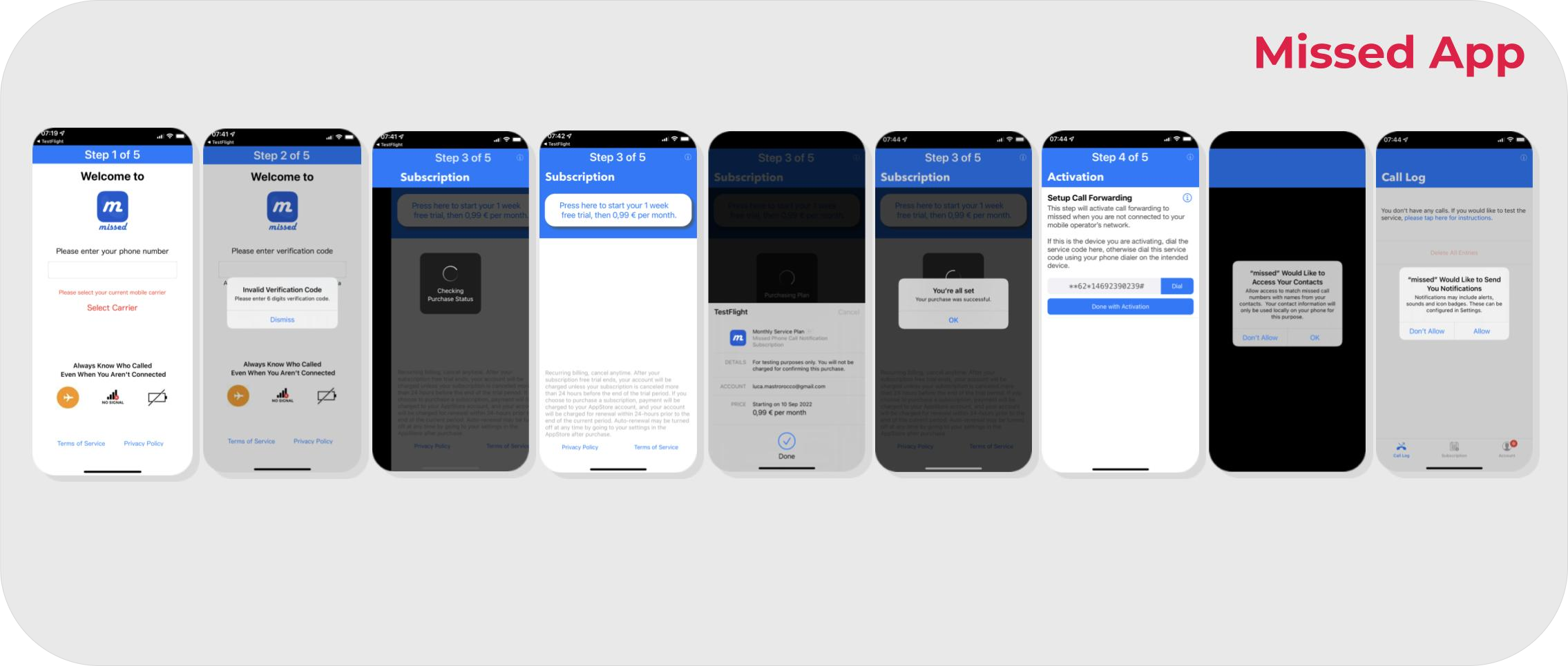 App onboarding before optimization 