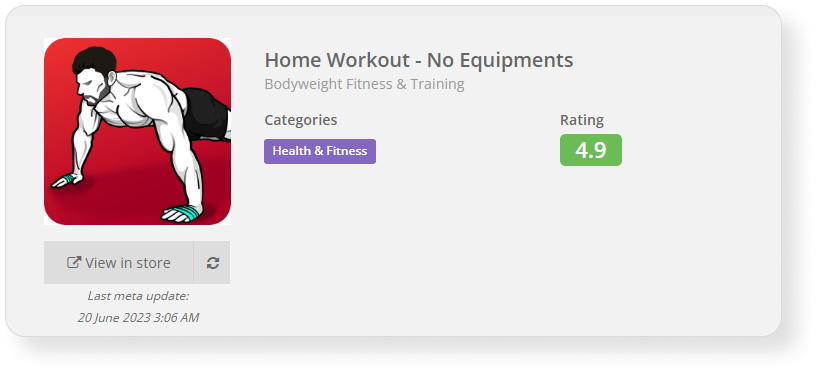 Users will immediately understand that an app with this name will help them with their workouts at home without equipment